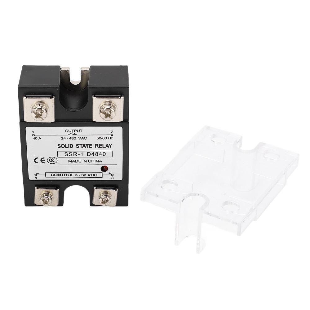 High Power SSR-1 D4840 Solid State Relay DC to AC 24-480VAC Load Voltage 40A Solid State Relay SSR Relay Module Packing Machines