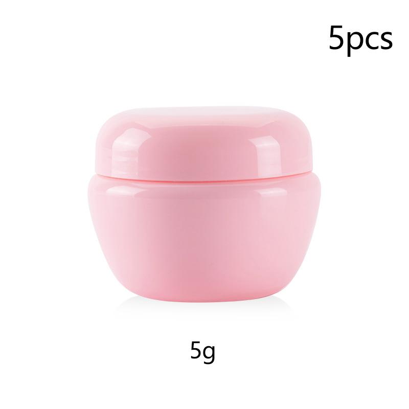 5Pcs Plastic Face Cream Sample Travel Containers 5G 10G 20G 30G Empty Jars Sample Cosmetic Jar Makeup Pots With Inner Lid