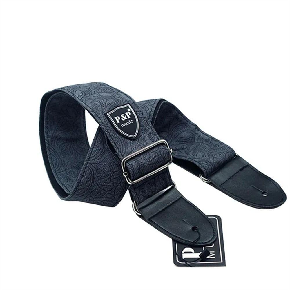 

Adjustable Guitar Strap Embossed Acoustic Guitar Strap Universal Electric Guitar Belts Music Hobby серый