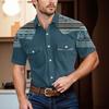 Men'S Fashionable Lapel And Shoulder Length Short Sleeved Casual Top