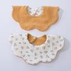Double-Sided Waterproof Cotton Baby Bib - 360° Rotating, Breathable Gauze Saliva Towel