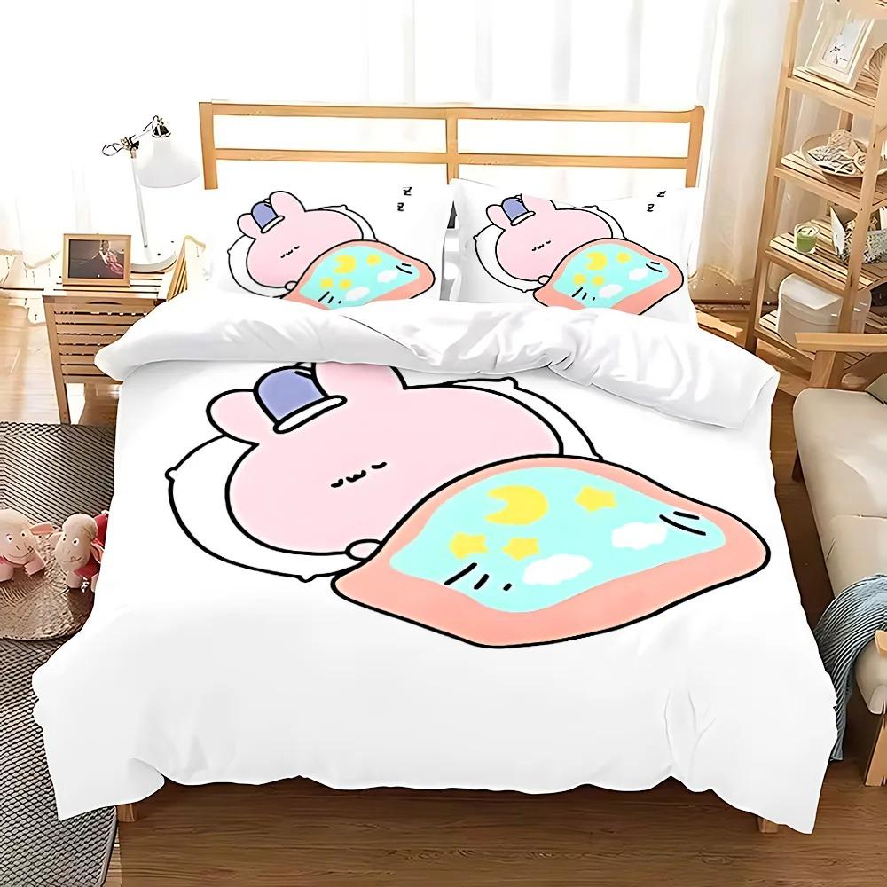 Schlafend Niedlich Asamimi Quadratischer Bettbezug Kissenbezug Bettwäscheset Erwachsener Junge Mädchen Schlafzimmer Dekoration Kinder Geschenk Einzel Doppel Große Größe