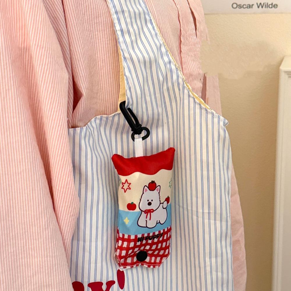 Nylon Cartoon Eco Bag Kawaii Supermarket Storage Bag Grocery Bag Foldable Shopping Bag  Women