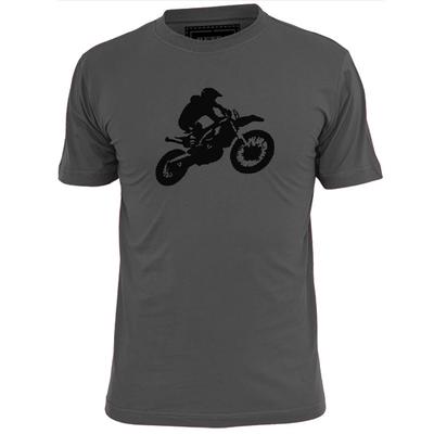 Mens Motorcross (v1) Silhouette T Shirt Backside 50/50 Lip
