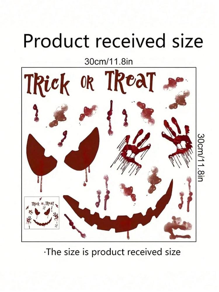 1pc Halloween Toilet Seat Cover Sticker, Fun Self-Adhesive Toilet Sticker, Creative Plastic Toilet Decoration Sticker, Bathroom