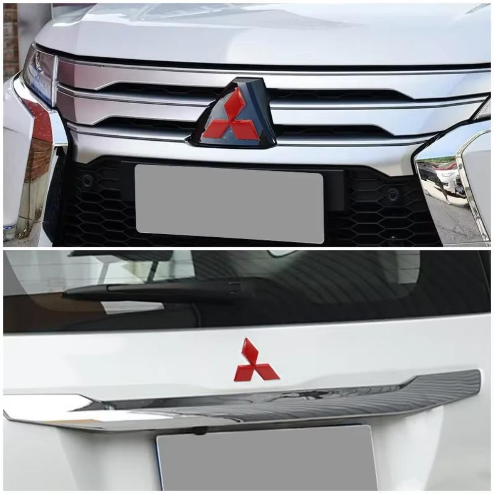 1 Stück ABS für Mitsubishi Lancer ASX Colt Pajero V7 Outlander Eclipse Delica EVO Auto Frontgrill Emblem Aufkleber Abdeckung Hinteres Emblem