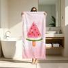 Cute Watermelon Surfboard Illustration Towel ultra-fine fiber quick drying absorbent bath towel, outdoor swimming sports towel