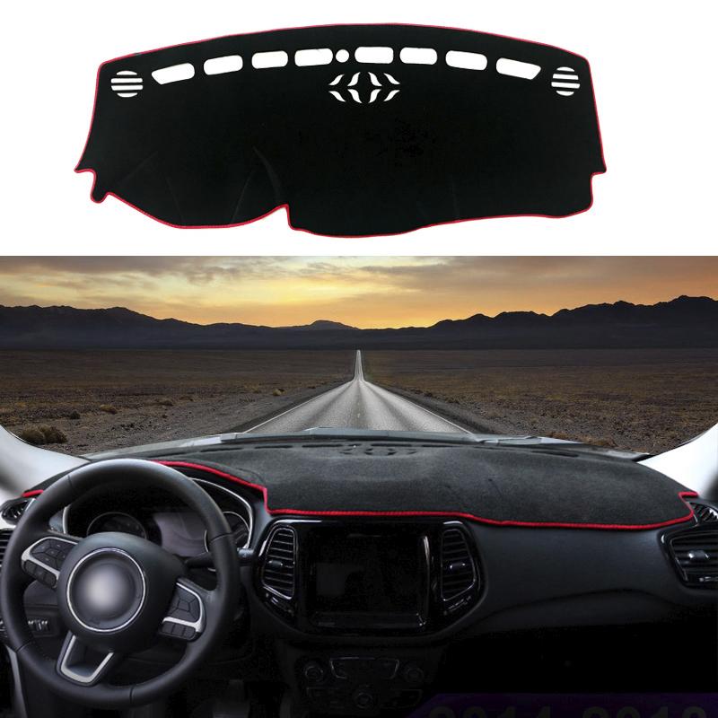 Car Dashboard Avoid Light Pad Instrument Platform Desk Cover Mats Carpets Accessories For Jeep Compass MP M6 2017 2018 2019 2020