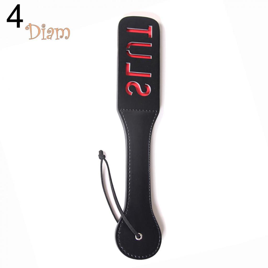 Lollipops Sex Double-deck Slave Paddle Butt Whip Faux Leather Spanking Flogger Bondage