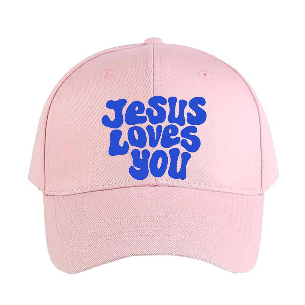 Jesus Loves You Blue Cap Summer Woman Man Adult Hat Fashion Casual Adjustable Printed Baseball Caps Trucker Cap