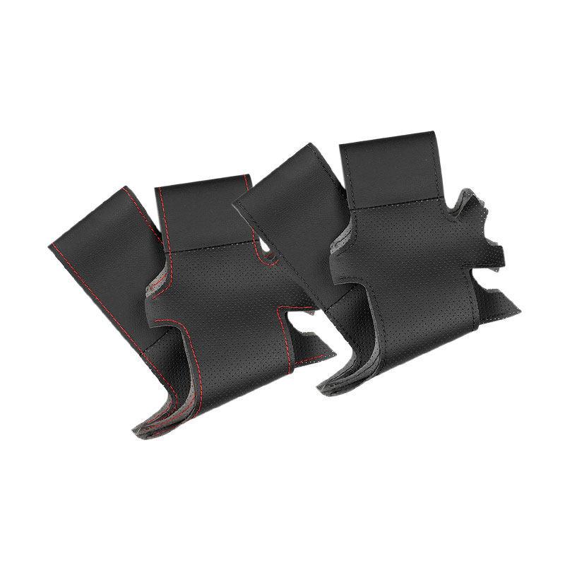 For Toyota Avensis 2003 2004 2005 2006 2007 Car Interior Steering Wheel Cover Perforated Leather Trim With Line Top Strip