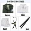 Attack On Titan Anime Cosplay Costume Shingeki No Kyojin Coat Soldier Jacket Survey Corps Outfit for Halloween Theme Party Adult