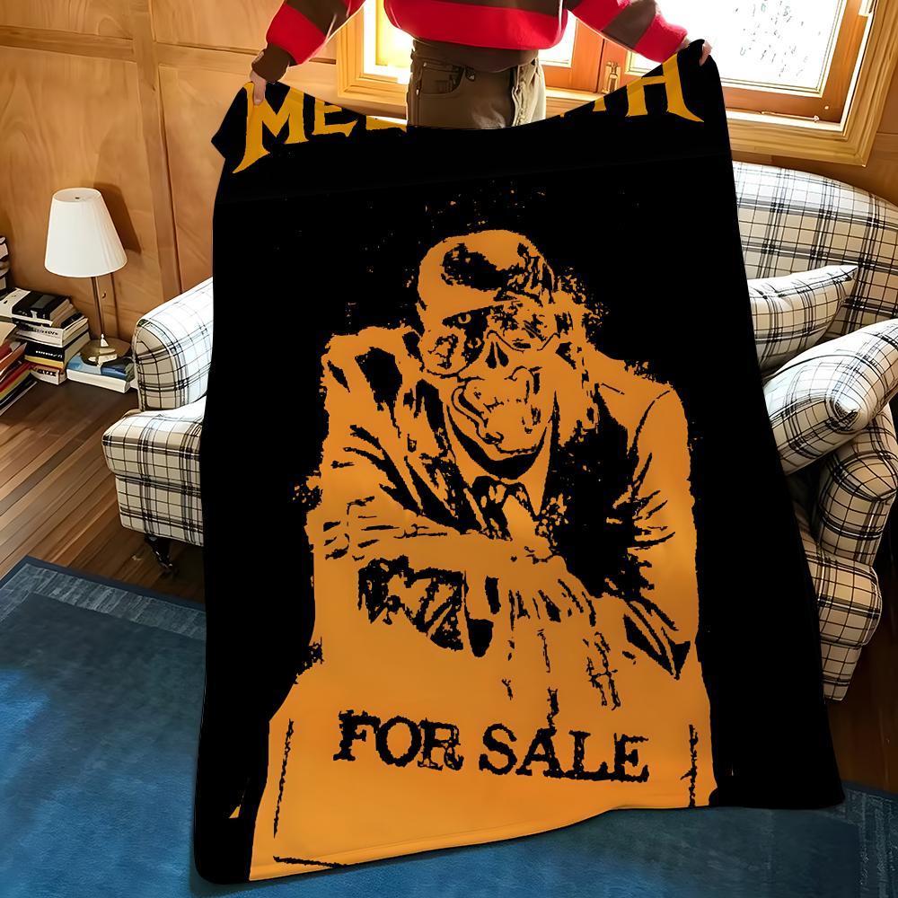 Music M-Megadeth Throw Flannel Blanket Suitable for Sofas Beds Offices Travel, Camping Chairs