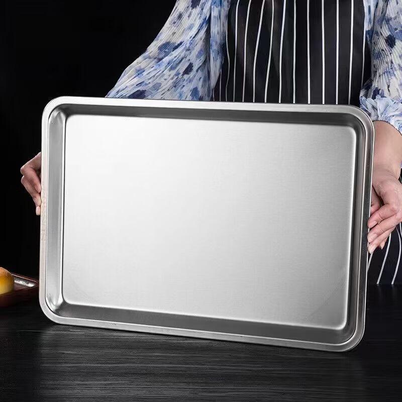 Stainless Steel Rectangular BBQ & Serving Tray