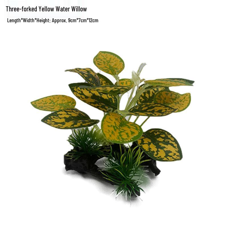 Aquarium Decoration: Simulated Driftwood, Seaweed, and Silk Leaves Ornaments