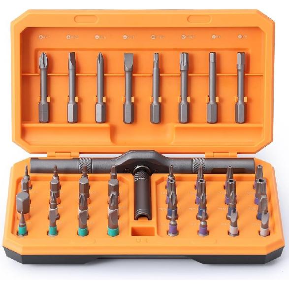 42 in 1 Magnetic Screwdriver Set, DIY Ratchet Screwdriver Set, Multi Bit Magnetic Drive Set with Detachable Ratchet Handle, Portable Compact Repair