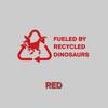 Fueled By Recycled Dinosaur Vinyl Decal Sticker, Car hobby, Window Decal, Truck Decal custom made