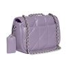 Coach Pillow 20 Solid Color Silver Lock Quilted Flap Leather Crossbody Shoulder Bag Women Bags Purple CA086-LHVHM
