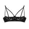 Women\'s Bra Clubwear Lingerie PU Leather Bra Sexy Women Wet Look