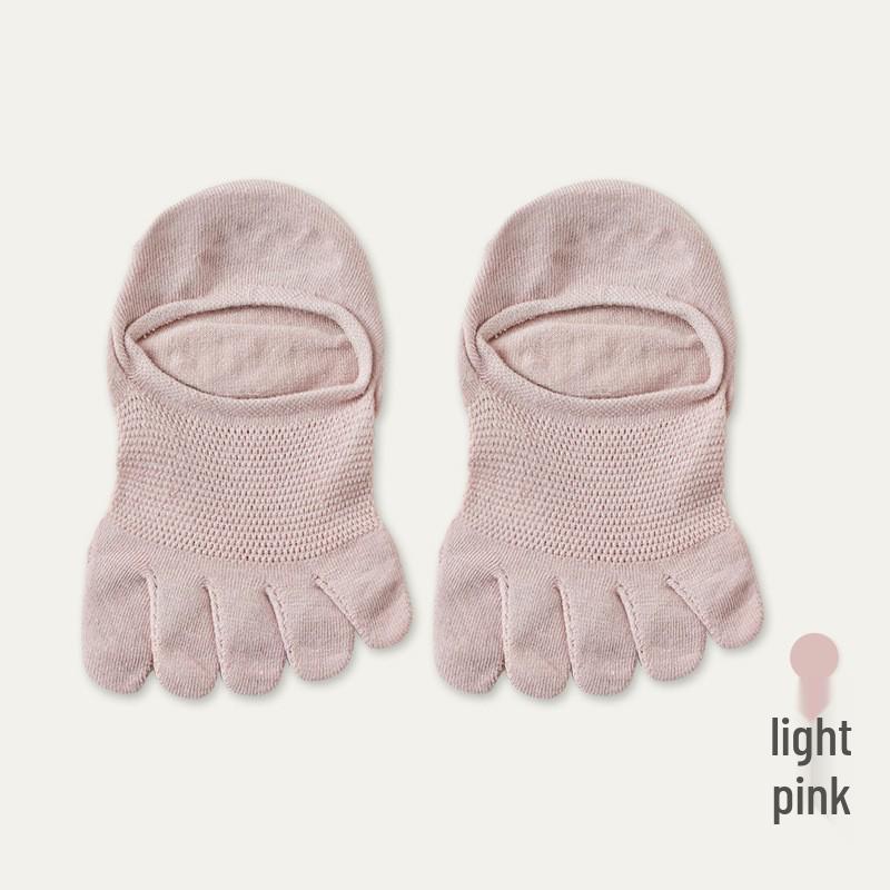 

Women s Anti-Slip Five-Finger Yoga Pilates Socks – Sweat-Wicking, Thin, Summer Fitness Socks One Size
