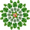 Palm Leaf & Turtle Leaf Balloon Party Decoration Set