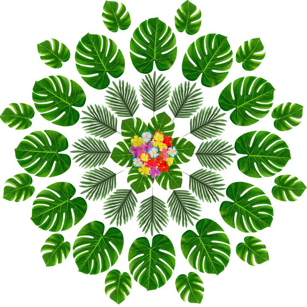 Palm Leaf & Turtle Leaf Balloon Party Decoration Set