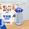 Water bottle Children's student TRITAN material plastic cup with handle cup Dual-purpose school portable straw sports water cup