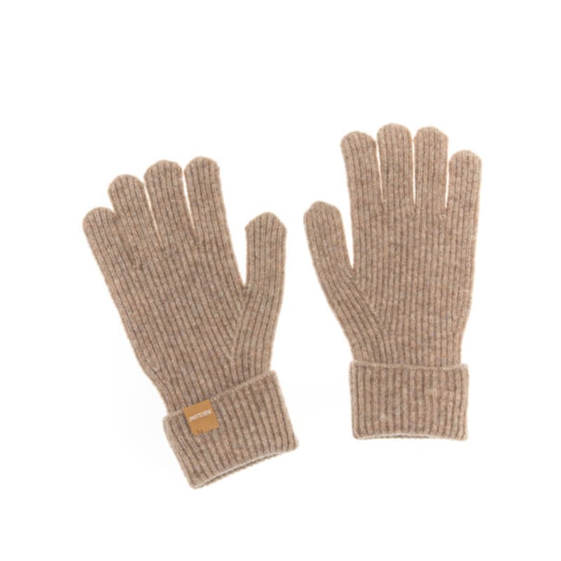 RECLOW RECLOW Knit Gloves and Muffler Set Beige