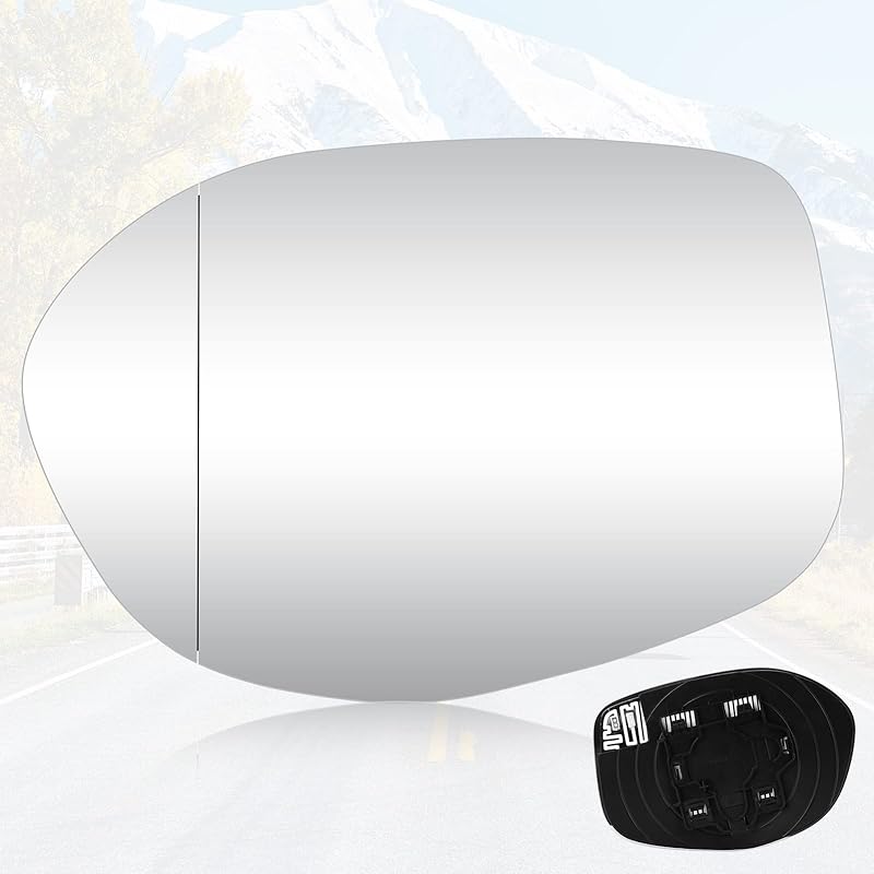 Youxmoto Passenger Right Side Heated Mirror Glass, Fit For Honda Odyssey 2014 2015 2016 2017, With Backing Holder Mirror Glass, Fit 76203-TK8-A51 /
