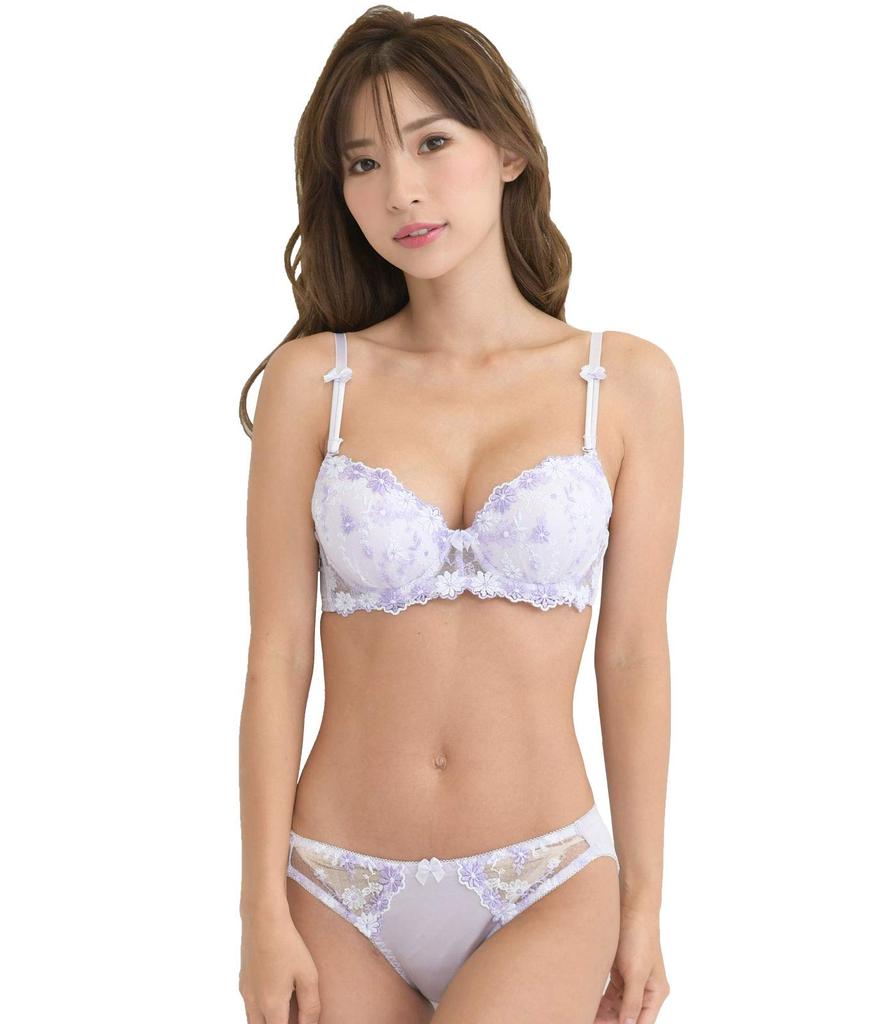 Smile Lala Purple C70 Bra and Panties Sexy Soft Comfortable Adjustable Adjustable Adjustable Adjustable Thick Volume Soft and Closure Women's Set,