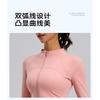 Womens Slim Fit Stand Collar Zip-Up Yoga Top Long Sleeve Quick Dry Athletic Workout Shirt