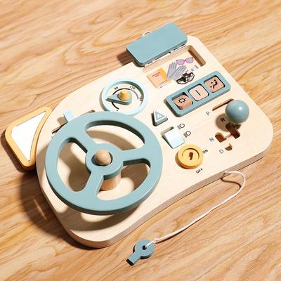 Montessori Early Childhood Steering Wheel Busy Board: Learn To Drive Educational Toy House