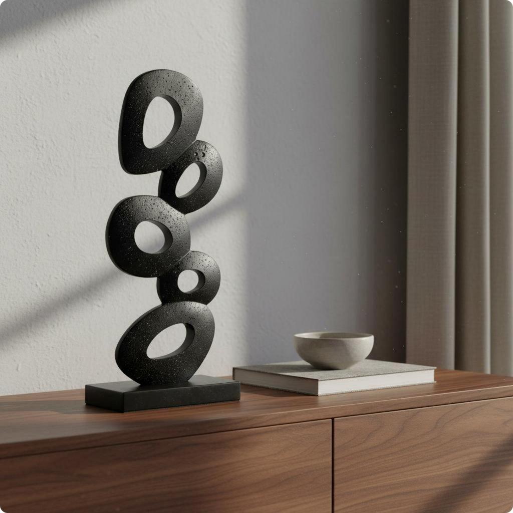 Geometric Tabletop Statue Modern Minimalist