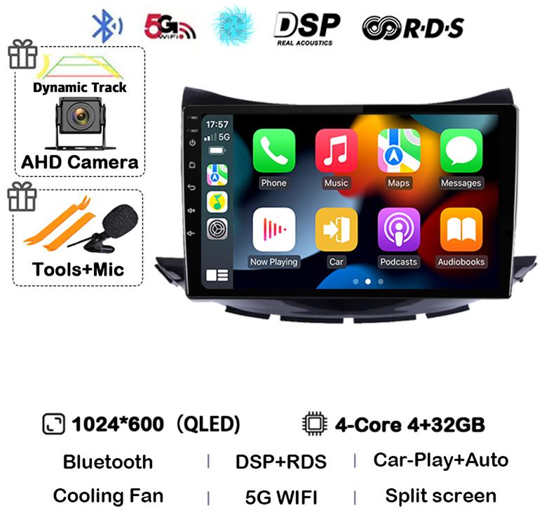 Android 14 Carplay Auto For Chevrolet Trax 2017 2018 2019 Navigation Car Radio 2 DIN GPS Stereo Multimedia Player Head Unit DSP