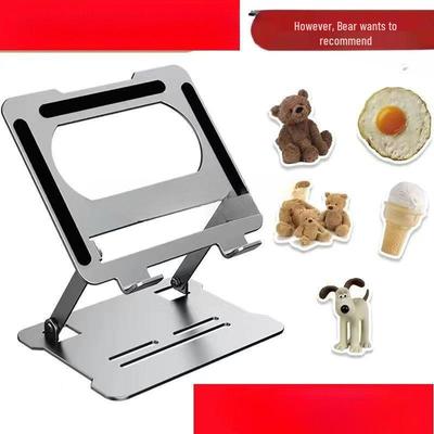 Foldable Alloy Laptop & Tablet Stand with Heat Dissipation - Silver