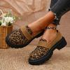 Fashion New Thick-soled Sexy Large-size Walking Shoes Spring/autumn Round Leopard Print Comfortable Casual Sneakers for Women