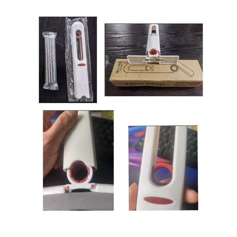 Tragbarer selbstquetschender Mini-Reinigungsmopp, nass und trocken, Wunder-Mopp-Reinigungssystem, geeignet für Badezimmer, Küche, Schreibtisch, Glas, Wohnzimmer, Auto