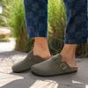 Fashion Comwarm Cork Clogs Slippers For Men Cow Suede Mules Fashion Women Clogs Cork Sandals With Arch Support Home Shoes Beach Slides