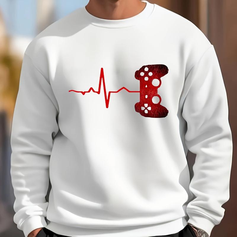 

Cold Morning & Rainy Day Commute, Men s Crew Neck Sweatshirt, Windproof Cuffs S