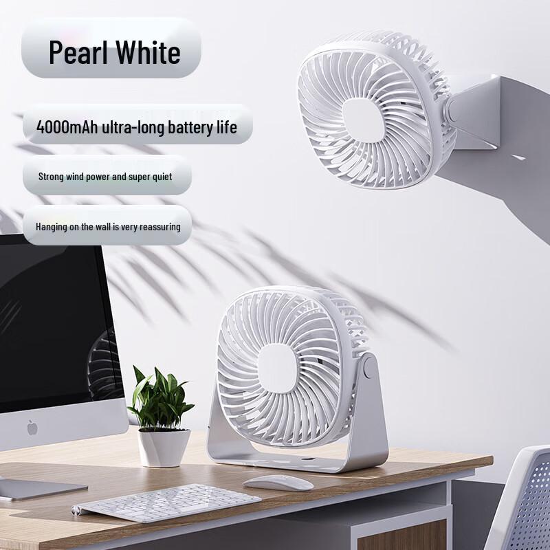 Yajialuo USB Rechargeable Desk & Wall-Mount Air Circulator Fan