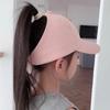 Solid Color Children's Baseball Cap High Ponytail Baby Peaked Cap Girl Kids Sun Hat  4-12 Years