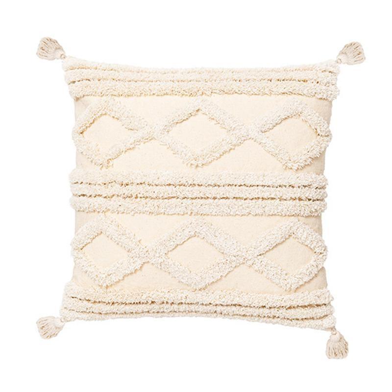 Nordic Ins Bohemian Style Tufted Retro Moroccan Ethnic Style Tassel Cushion Sofa Pillow Living Room Pillow