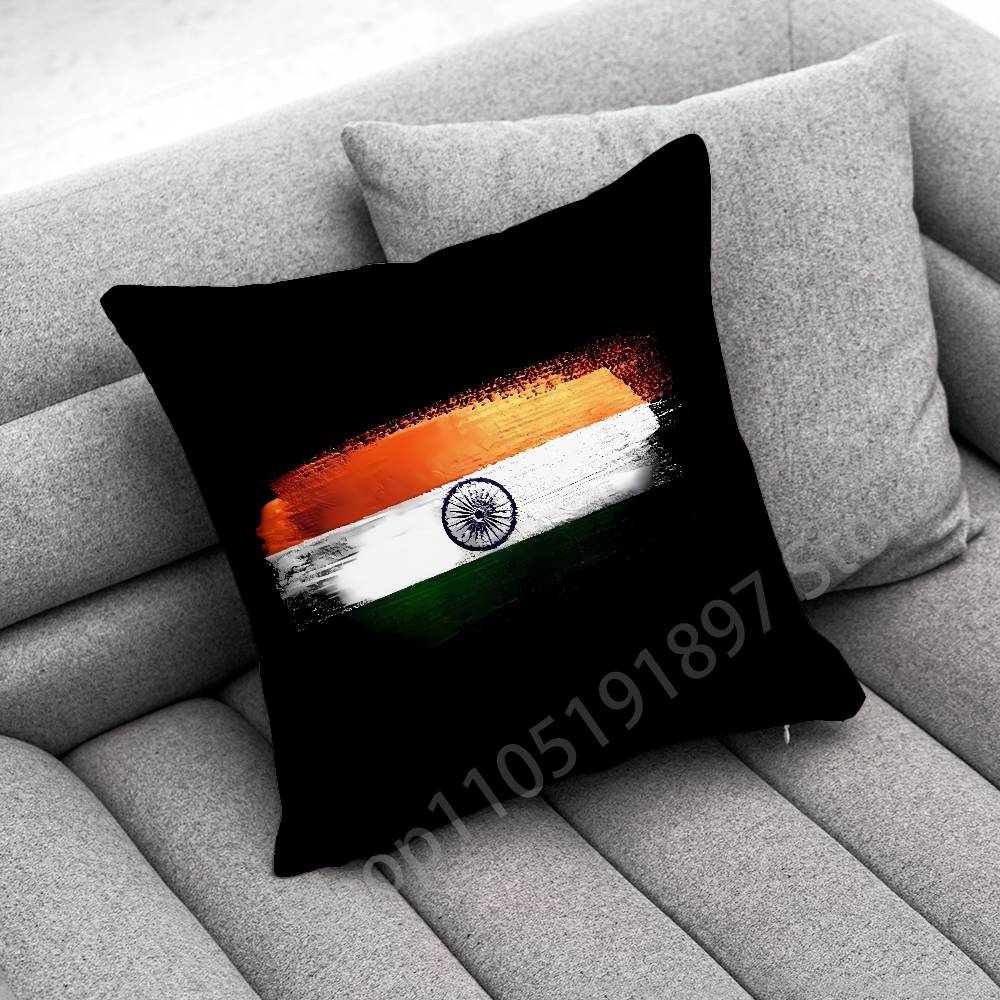 India Indian National Emble Flag Map Throw Pillow Case For 50cm 30cm 55cm 45cm 40cm Square Bed Pillowcase Cover