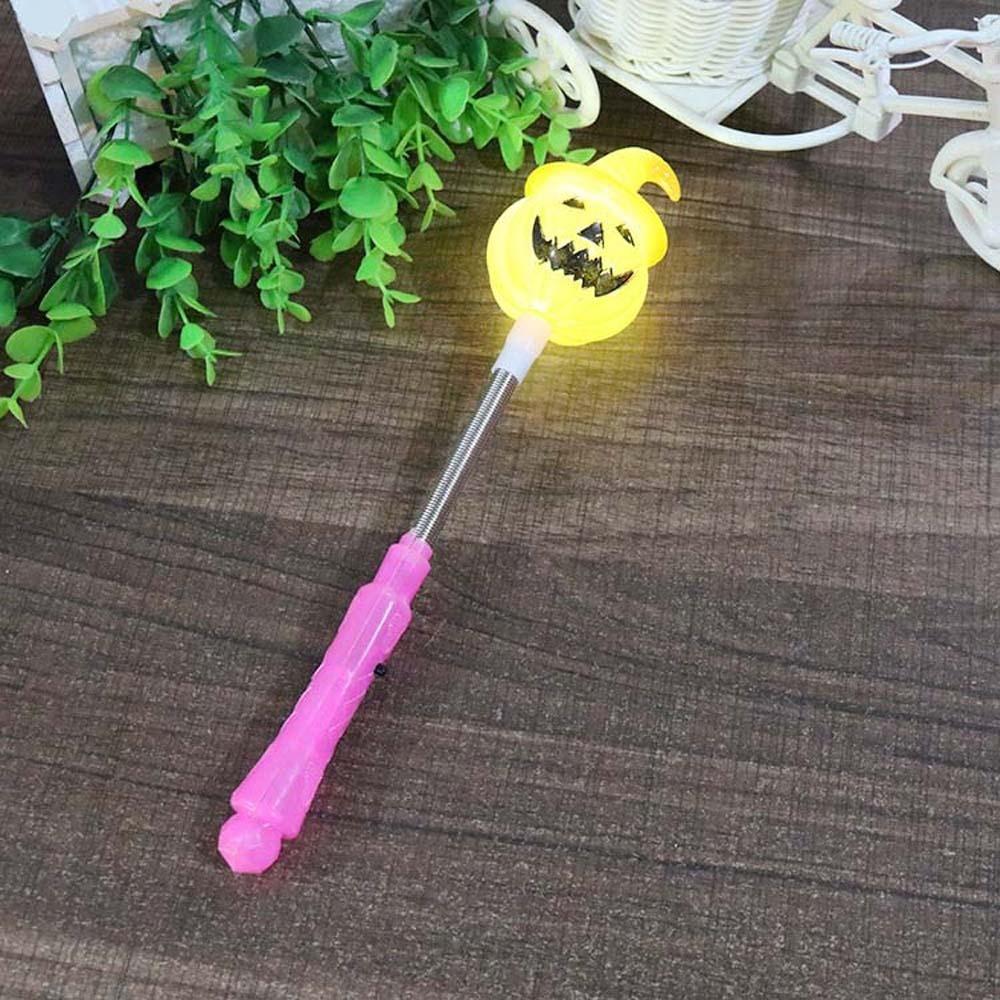 4Pcs Flashing Sticks Halloween Lantern Luminous Pumpkin Stick Lantern Pumpkin Hand Lantern Unisex