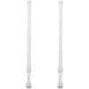 2Pcs Telescopic Window Curtain Rod Adjustable Tension Rod No-Drill Shower Clothes Drying Rail Curtain Rods Adjustable