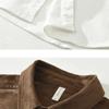 Spring/Autumn Long Sleeve Shirts for Men Vintage Japanese Style Corduroy Shirt Loose Top Square Double Pocket Casual Shirts