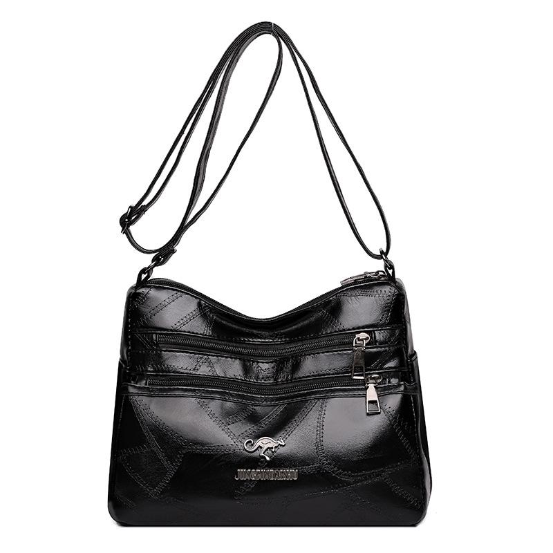 Torba Damska Miękka Tekstura Torba Prosta Atmosfera Torba na Ramię Duża Pojemność Torba Crossbody Torba dla Mamy w Średnim Wieku