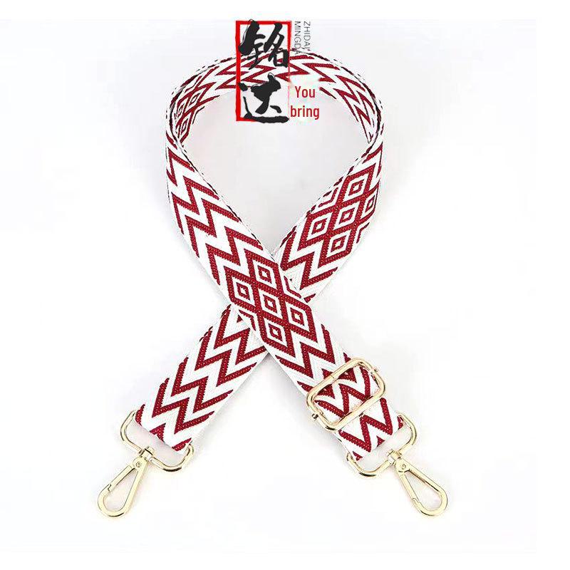 38MM Wide Adjustable Jacquard Polyester Shoulder Strap for Crossbody Bags