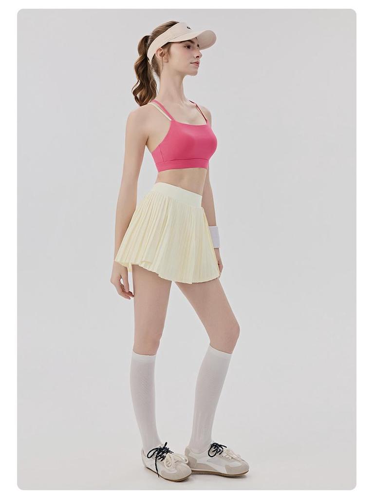 Women's Color-Block Yoga Bra: Two-Shoulder Strap, Fixed Pads, Bare-Back Design, Quick-Dry, Moisture-Wicking.