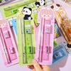 Cartoon Pencil Set: 5-Piece School Reward with Ruler, Eraser, Pencil, & Sharpener